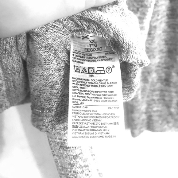 GAP🤍Pretty Grey VNeck Soft-Spun Wrapped Tie Waist - Picture 10 of 16